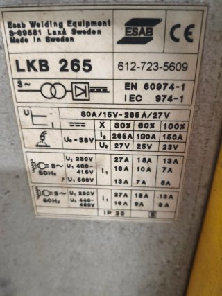Máquina de soldar aluminio y hilo LKB 265