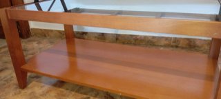 Mesa centro elevable madera y cristal
