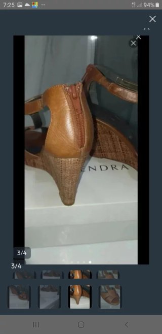 Sandalias de cuña Fosco piel marrón