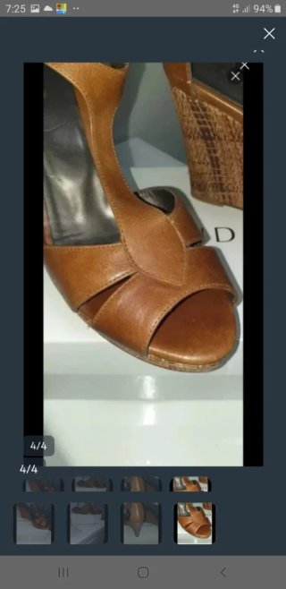 Sandalias de cuña Fosco piel marrón