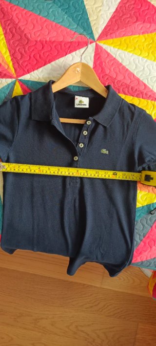 Polo Lacoste chica azul
