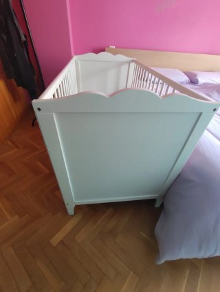 Culla in legno bianco per neonato