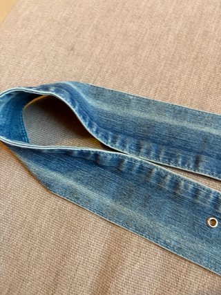 Cintura donna in denim con fibbia argento