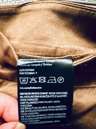 Pantaloni cargo H&M raso viscosa marrone