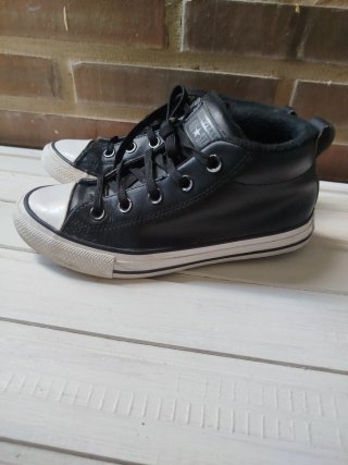 Converse niño negro piel