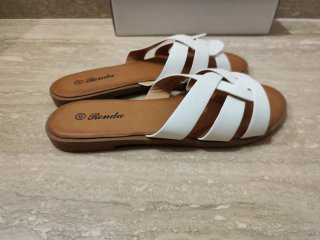Sandali Renda bianchi con fascette intrecciate