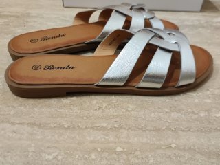Ciabatte Renda Argento Tg 40