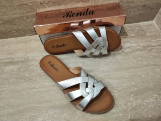 Ciabatte Renda Argento Tg 40