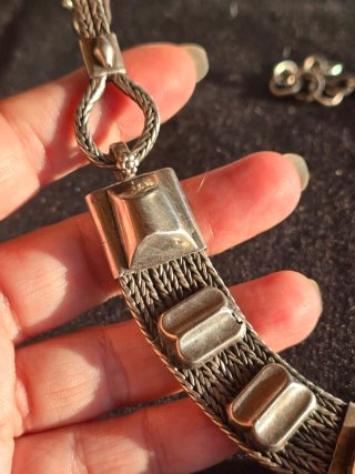 Gargantilla Plata Vintage Piedras Rojas
