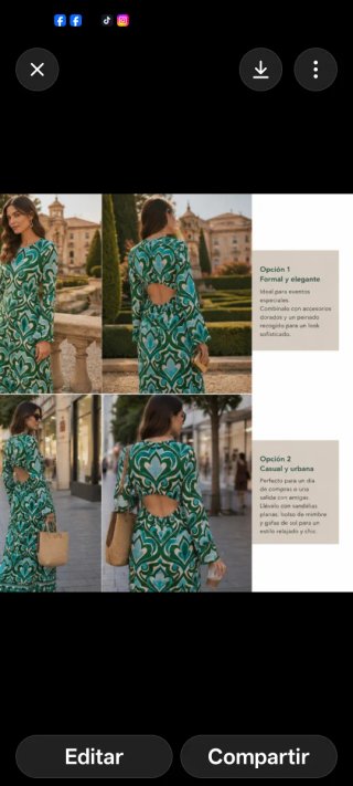 Vestido Mango Verde Talla S