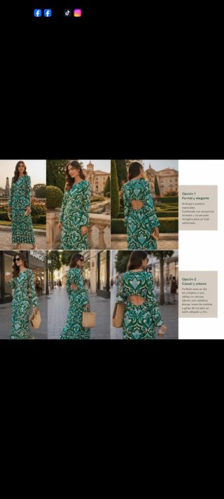 Vestido Mango Verde Talla S