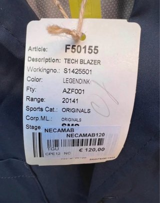 Giacca Adidas blu leggera