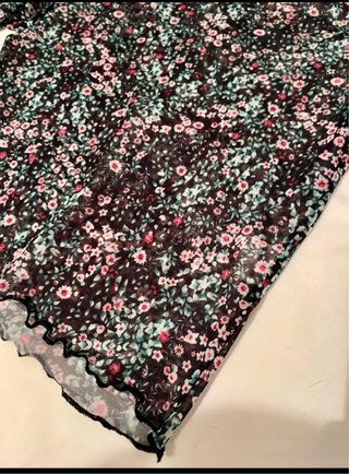 Camiseta Malla Transparente Flores