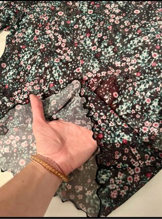 Camiseta Malla Transparente Flores