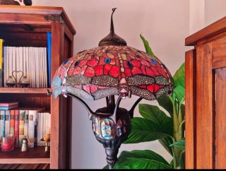 Lámpara de pie Tiffany libélulas