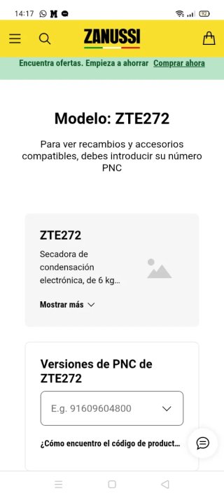 Secadora Zanussi ZTE272