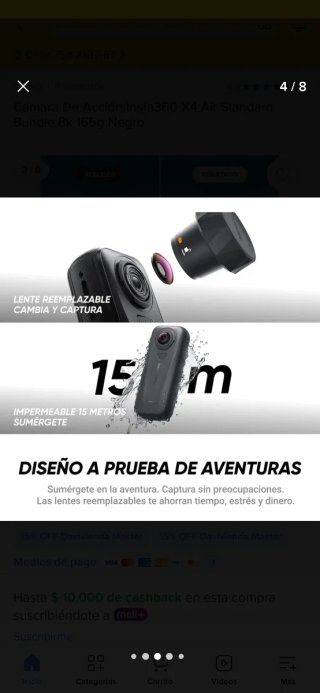 Cámara Insta360 X4 Negra