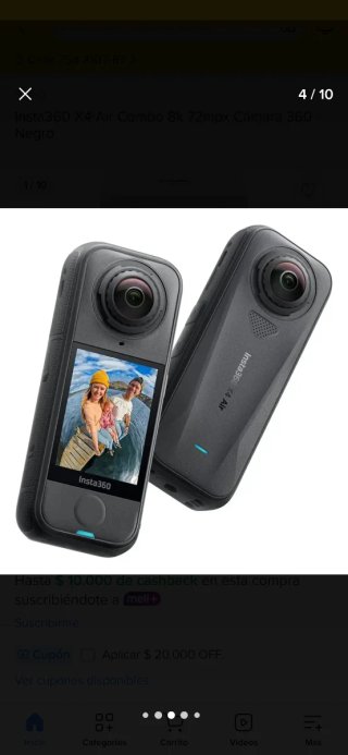 Cámara Insta360 X4 Negra