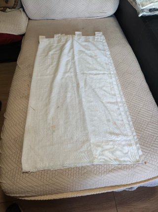 Juego Cortinas Cocina Naranja y Blanco