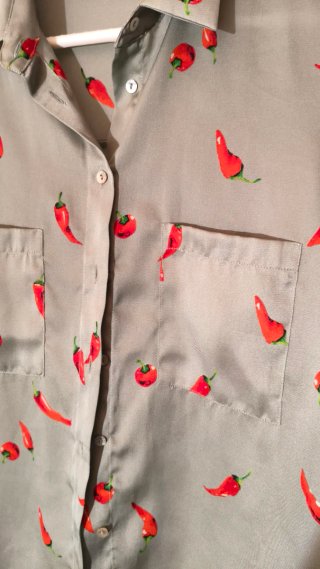 Camisa Zara Estampado Pimientos