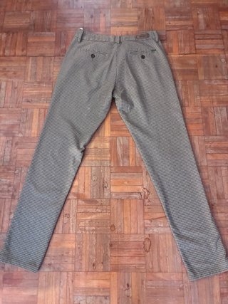 Pantalón principe de gales pitillo estampado T40