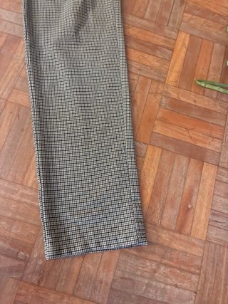Pantalón principe de gales pitillo estampado T40