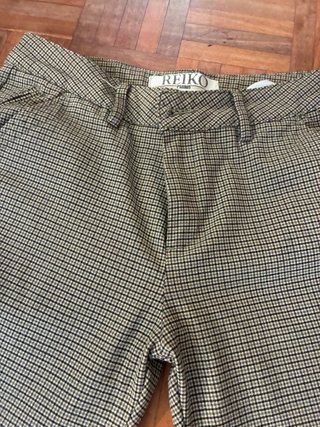 Pantalón principe de gales pitillo estampado T40