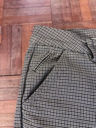 Pantalón principe de gales pitillo estampado T40