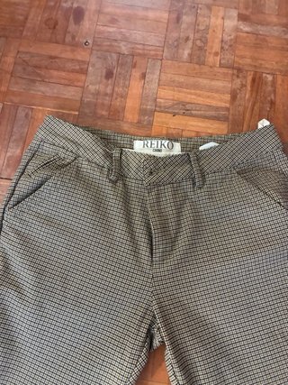 Pantalón principe de gales pitillo estampado T40