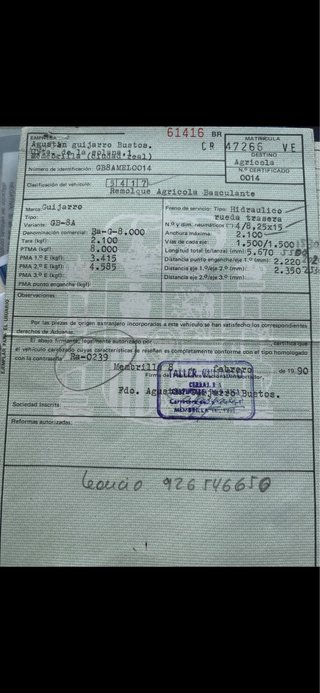 Remolque GUIJARRO basculante