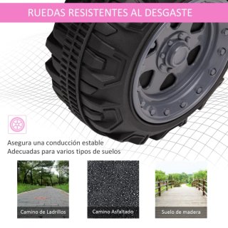 Quad infantil rosa todoterreno