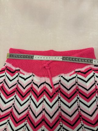 Pantaloni a zig-zag rosa