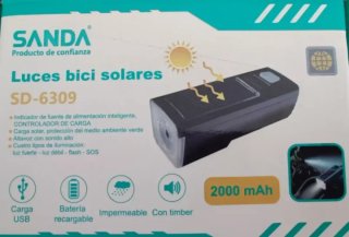 LUZ BICI LEDS CON PLACA SOLAR Y TIMBRE A  ESTRENAR