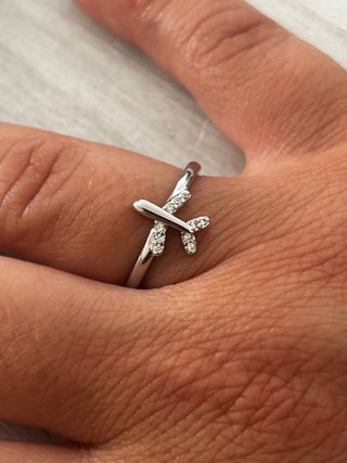 Anello Argento 925 Aereo Regolabile