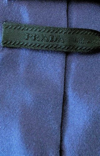Corbata Prada Azul Tornasolada