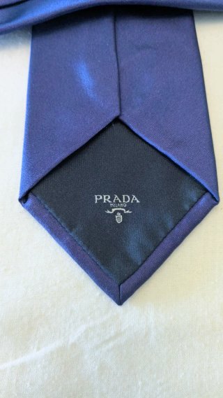 Corbata Prada Azul Tornasolada