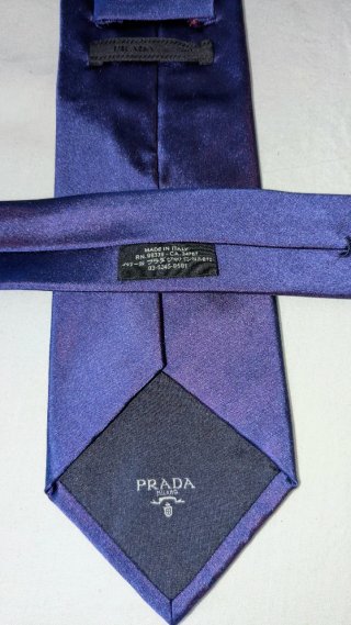 Corbata Prada Azul Tornasolada