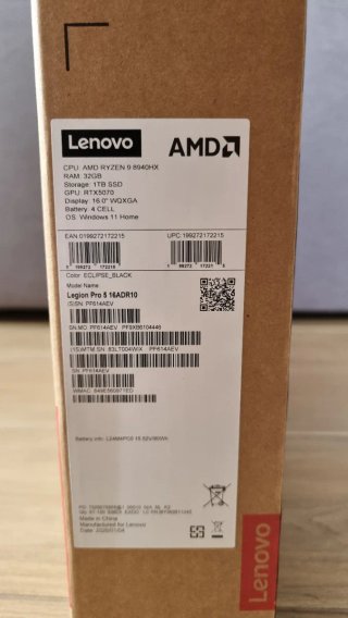 Lenovo Legion Pro 5 16 Ryzen 9 Win 11