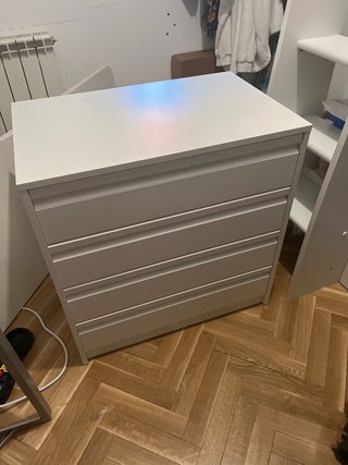 Cajonera blanca de 4 cajones