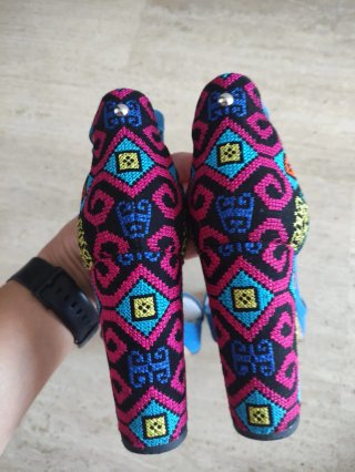 Sandalias Nine West Azul Multicolor Talla 36