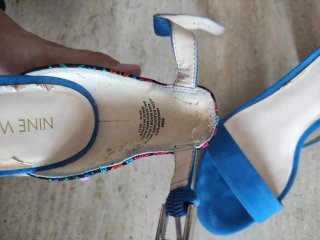 Sandalias Nine West Azul Multicolor Talla 36