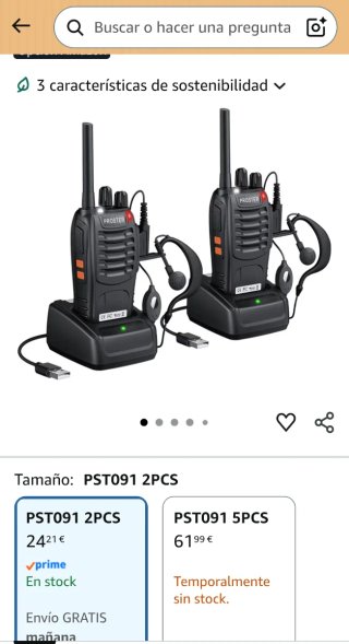 3 Walkie Talkies Recargables marca PROSTER,