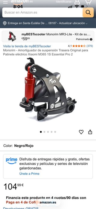 Amortiguador Monorim Xiaomi M365/Pro