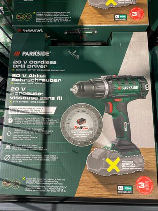 Taladro Parkside 20V sin batería