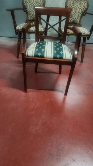 3 Sillas Vintage Tapizadas Madera