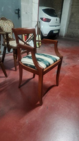 3 Sillas Vintage Tapizadas Madera
