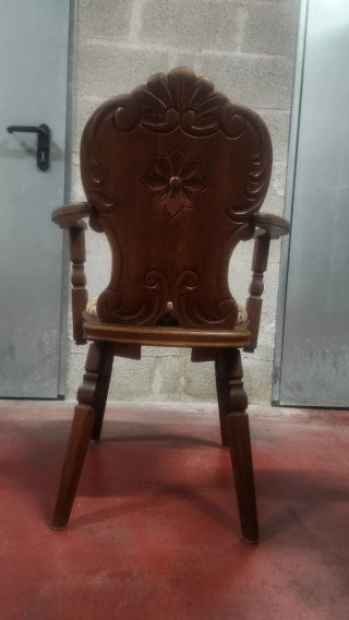 3 Sillas Vintage Tapizadas Madera