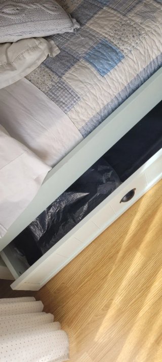 Literas de madera blanca con cajón de almacenaje