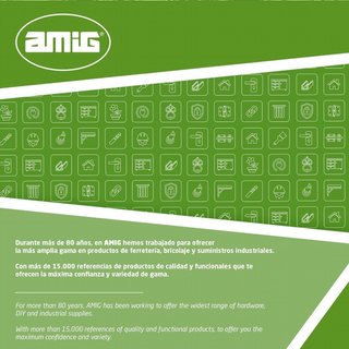 Amig manillas puerta placa aluminio cromado