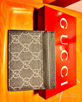 Portacarte Gucci Grigio GG Supreme